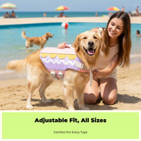 Buoyant dog life jacket for swimming
