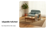 2-in-1 Design Extendable Daybed Two-Way-Use Pull-out Loveseat Sleeper Space-Saving Sofa Bed Sturdy Frame for Apartment Dwellers, Homeowners, Students, Small Areas, Balcony, Bedroom, Office