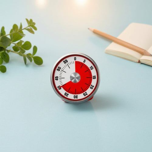 Sticky Mechanical Timer Battery-Battery-Less Round Study Timer Multi-Purpose