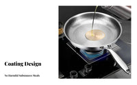 Hammered Non-Stick Skillet Coating-without Hammered Pan Non-Stick Skillet Easy to Clean Stainless Steel Frying Pan