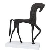 Horse Tabletop Ornament Stylized Standing Horse Figurine Fade-Proof