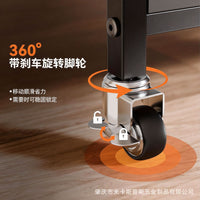 2-Tier Rolling Printer Stand with Wheels, Mobile Storage Cart