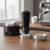 3 Pieces Espresso Distributor Tamper Set Calibrated 51mm Coffee Distributor Set Stainless Steel Espresso Accessories Kit for Home Baristas