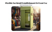 Easy Assembly Portable Changing Room Heavy-Duty Frame Portable Dressing Room Light Blocking Curtain Mobile Dressing Booth Large Space for Event Organizers, Market Vendors, Clothing Stores, Shopping Malls, Temporary Shops, Outdoor Markets
