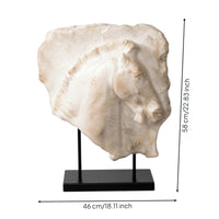Horse Head Sculpture Textured Statue Heavyweight for Entryway, Hotel Lobby