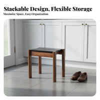 Stacking Square Stool Backless Stacking Square Seat Stackable for Office, Adults