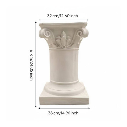 Roman Column Pedestal European Style Decorative Column Statue Base Weather Resistant Greek Pillar Plant Stand for Outdoor, Balcony, Wedding