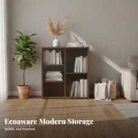 Durable Wood Wood Construction Cube Storage Organizer Multi-Functional bookcase Freestanding Low Cabinet Multipurpose for Book Lovers, Apartment Dwellers, Homeowners, Living Room, Study, Bedroom