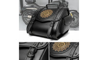 Motorcycle Tail Bag with Shoulder Strap Vintage Motorcycle Rear Bag Versatile Luggage for Motorcyclists, Riders, Daily Commuting, Road Trips