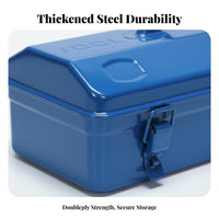 Portable Metal Tool Case Multi-Purpose Portable Metal Toolbox Lockable Latch