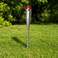 Patio Umbrella Anchor Rust-Resistant Spiral Ground Anchor Sturdy Umbrella Base with Installation Rod for Backyard