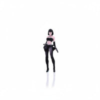 1/64 Scale Female Assassin Figure High Detail Miniature Gunner Girl Figurine Resin Material Diorama Accessory for Micro Photography