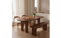 Long-Lasting Oblong Table Sturdy Wood Dining Table Wobble-Secure Furniture Rustic for Apartment