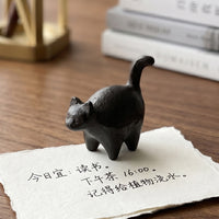 创意简约复古铸铁镇尺镇纸小猫咪摆件家居书房办公室儿童桌面装饰