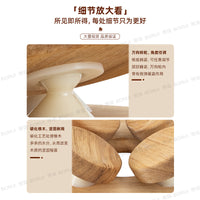New桑拿汗蒸干蒸房用品护颈万向木枕 碳化橡木枕桑拿木枕颈托腰枕