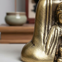 Sakyamuni Buddha Figurine Collectible Brass Buddha Statue Gift Idea for Office