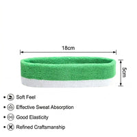 Terry Cloth Sweatband Set for Adults, Absorbent and 3 Pieces, Gym Headband for Running Tennis, Athletic Moisture Wicking