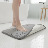 Coral Fleece Non-Slip Absorbent Bathroom Mat Quick Dry Floor Rug