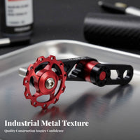 Rear Derailleur Chain Stabilizer Adjustable Tension Rear Derailleur Chain Guide Anodized Finish Drivetrain Part for Mountain Bikers, Town Commuting