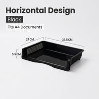Desk Storage File Organizer, Stackable Desktop Document Holder for Students Study Room, Office Workspace Rack for Papers