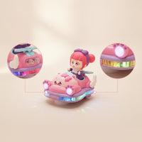 Bumper Car Toy with Spray Interactive Electric Bumper Car Toy Battery Operated Light-up for Children, Playroom, Nursery