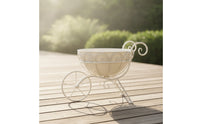 Garden Cart Planter Wire-and-Scroll Cart Planter Stand Vintage-Style Plant Stand  Wheels for Home Stylists, Gardeners, Balcony