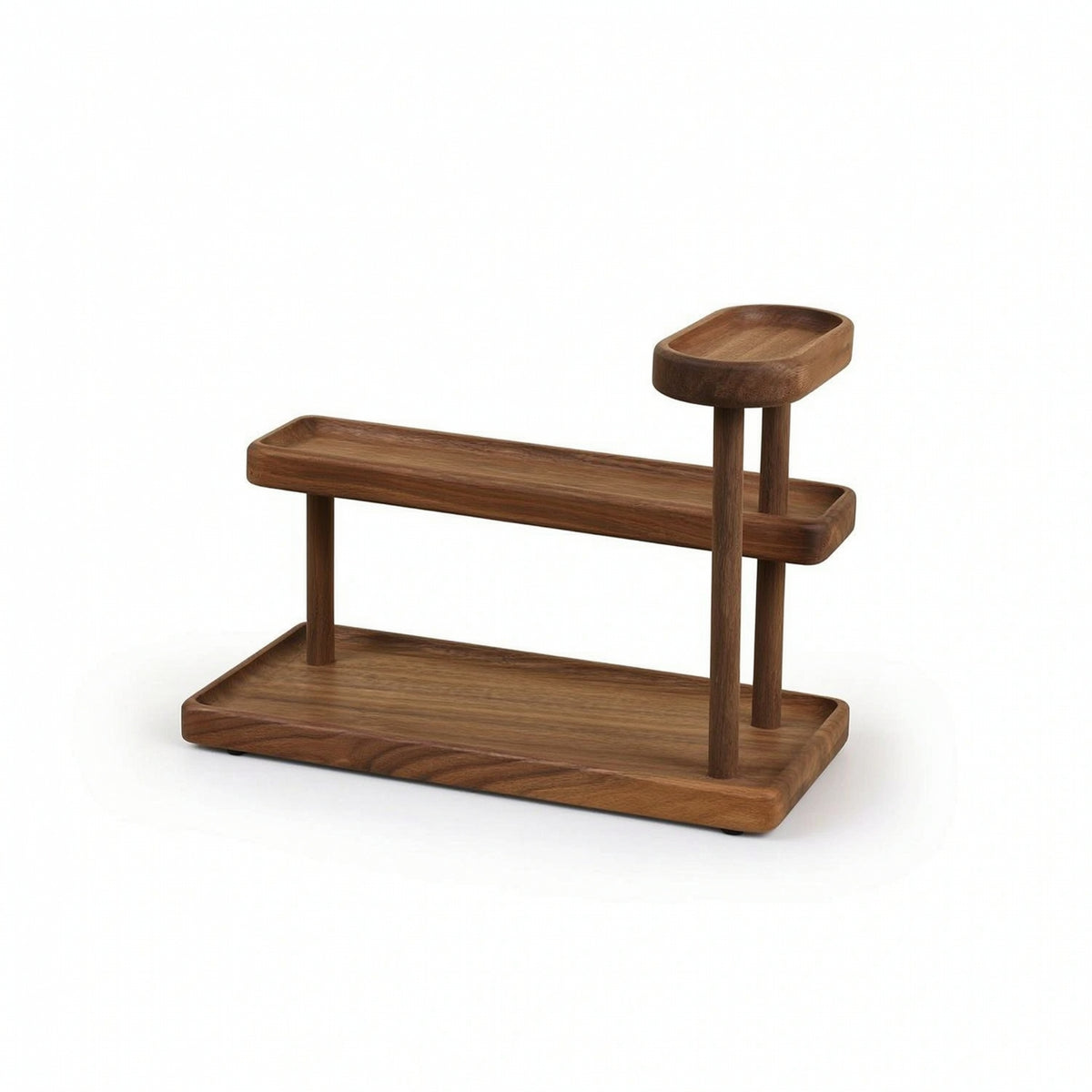 3-Tier Desktop Shelf Small Stepped Display Shelf Compact for Vanity, Collectors