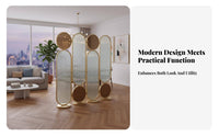 Movable stand-alonestanding Partition Panel No-Drill Installation stand-alonestanding Fluted Panel Modern Aesthetic Room Separator Easy Assembly for Business Owners, separatedice Workers, Entrance Hall, salon, Studio Apartment, Bedroom