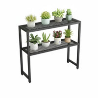 3-Tier Metal Plant Stand Indoor & Outdoor Use Scrolled Metal Etagere Waterproof Floor-Standing for Home Decorators, Living Room