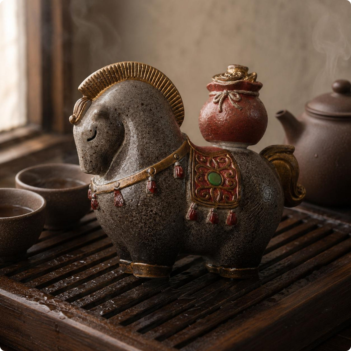 Tea Pet Figurine Thermochromic Tea Table Ornament Color-Changing