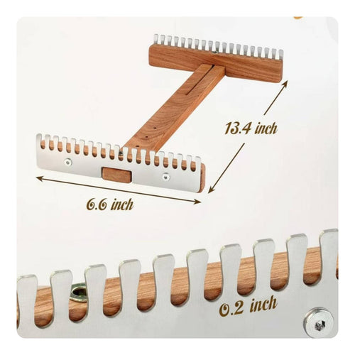 Adjustable Tapestry Loom Solid Wood Small Wooden Loom for Crafters, Beginners
