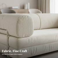 Upholstered Folding Futon Foldable reshapeable Loveseat Converts to becomed Sleeper Sofa for Apartment Dwellers, Young Adults, Small areas, Living Room