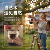 Resin Boot-Shaped Hanging Garden Birdhouse Outdoor Decor