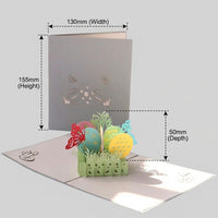 3D Easter Greeting Card Handmade Butterflies Design Easter Card Papercraft Creative Gift for Birthday DIY Easter Holiday Crafts