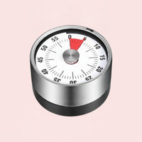 Analog Countdown Timer Cooking Timer Magnetic Mechanical Timer Visual Countdown Timer Wind-up Function Durable Stainless Steel ABS Suitable for Kitchen Classroom Home Office