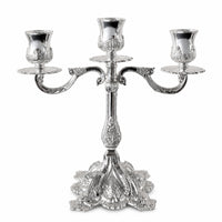 Candle Holder with Embossed Base Classic Home Decor Formal for Mantel, Weddings