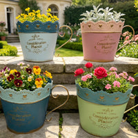 2 Pieces French Design Flower Pot Multi-Purpose Lace Border Planter