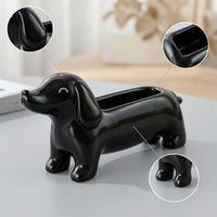 Dachshund Planter Lightweight Dachshund Plant Pot Dog-Shaped Planter for Desk, Shelf, Patio