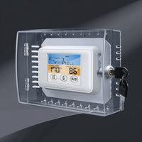 Thermostat Lock Box Transparent Thermostat Cover with Key for Offices, Landlords