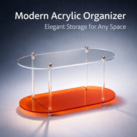 Acrylic Display Shelf, 3-Tier Waterproof Transparent Organizer, for Kitchen and Home, Clear Three Desktop Rack