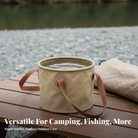 Multi-Purpose Foldable Pail Long-Lasting Collapsible Camping Pail Lightweight for Campers, Anglers, Picnic, Travel, Car Wash