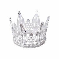 Small Queen Tiara Elegant Design Alloy Crown Cake Decoration Mini Crystal Crown Sparkling Gold Crystal Tiara Versatile
