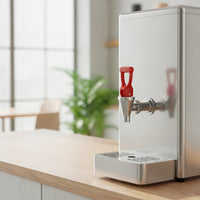 Polished Hot-Water Dispenser Faucet Long-Lasting Dispenser Tap with Lever Handle Compact Water Spigot Reusable for Beverage Dispensers