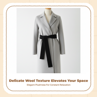 Winter Wool Sash, Adjustable Waist Belt, For Coats