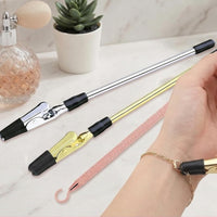 3 Pieces Bracelet Helper Set Metal Clamp Bracelet Fastening Tool Braided Cord Jewelry Clasp Helper