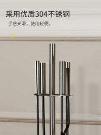 壁炉工具 真火壁炉清灰工具四件套 不锈钢
