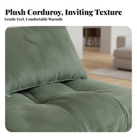 Corduroy Block Sofa Minimalist aesthetic sectional Seating open Combination Lowheight for Homeowners, Lounge Area