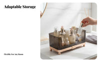 Tiered Cosmetic organizer Luxury Design Countertop Organizer 360-Degree Rotation