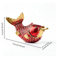 Aquatic Figurine with Rhinestones Decorative Ornament Shiny