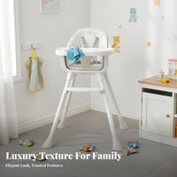 Washable Feeding Chair with Tray Easy to Clean Modern Toddler Dining Seat Food-Grade Material Modern Toddler Dining Chair 5-Point Safety Harness for Toddlers, Infants, Parents, Mealtime, Home, Kitchen, Living Room
